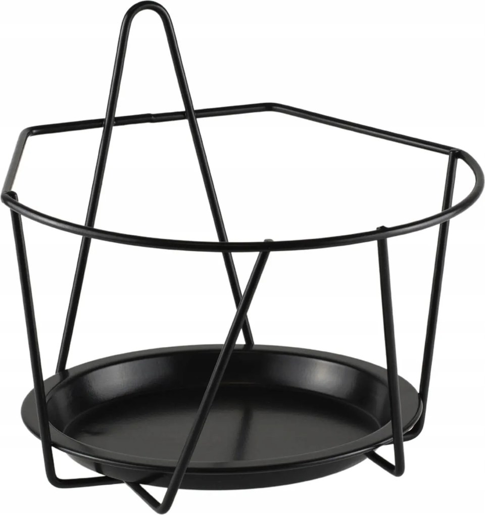 Fém fali virágtartó egy virágágyás terasz erkély fekete