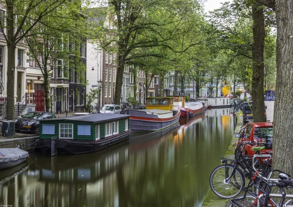 Poszter 42x29,7cm Csatorna Amszterdam városon keresztül 5, Assaf Frank