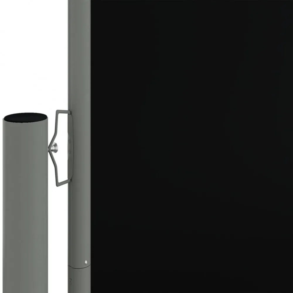 fekete behúzható oldalsó napellenző 220 x 1000 cm