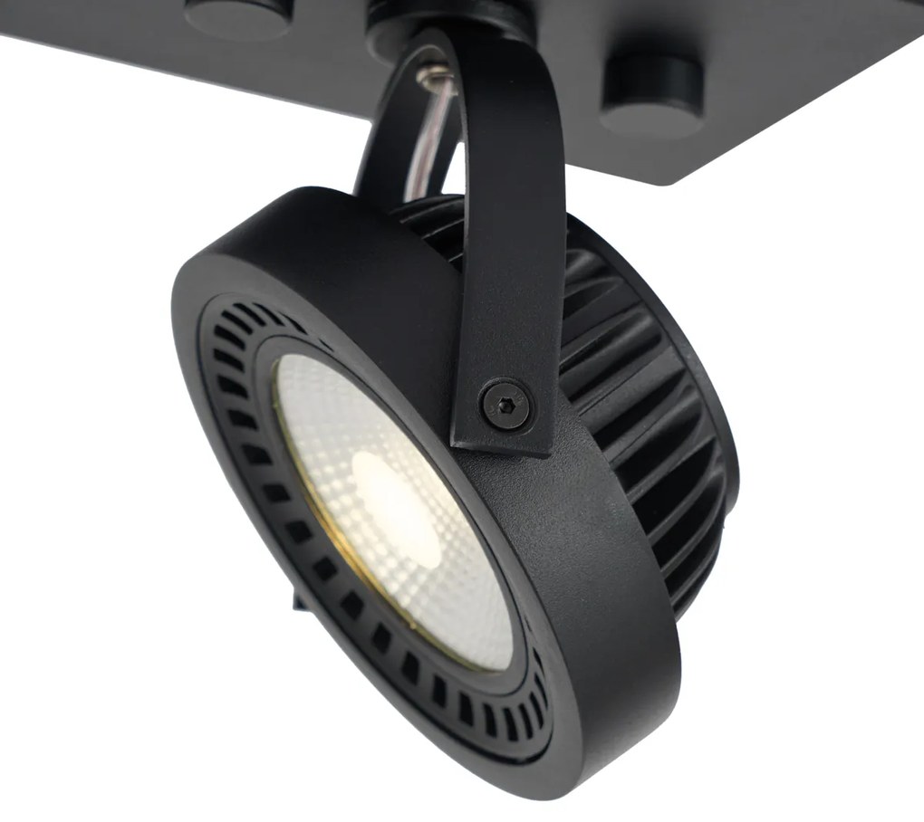 Modern fekete felületre szerelt spotlámpa, dimmelhető LED-del - Apollo