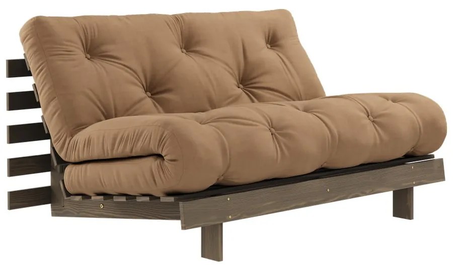 Világosbarna kinyitható kanapé 140 cm Roots – Karup Design