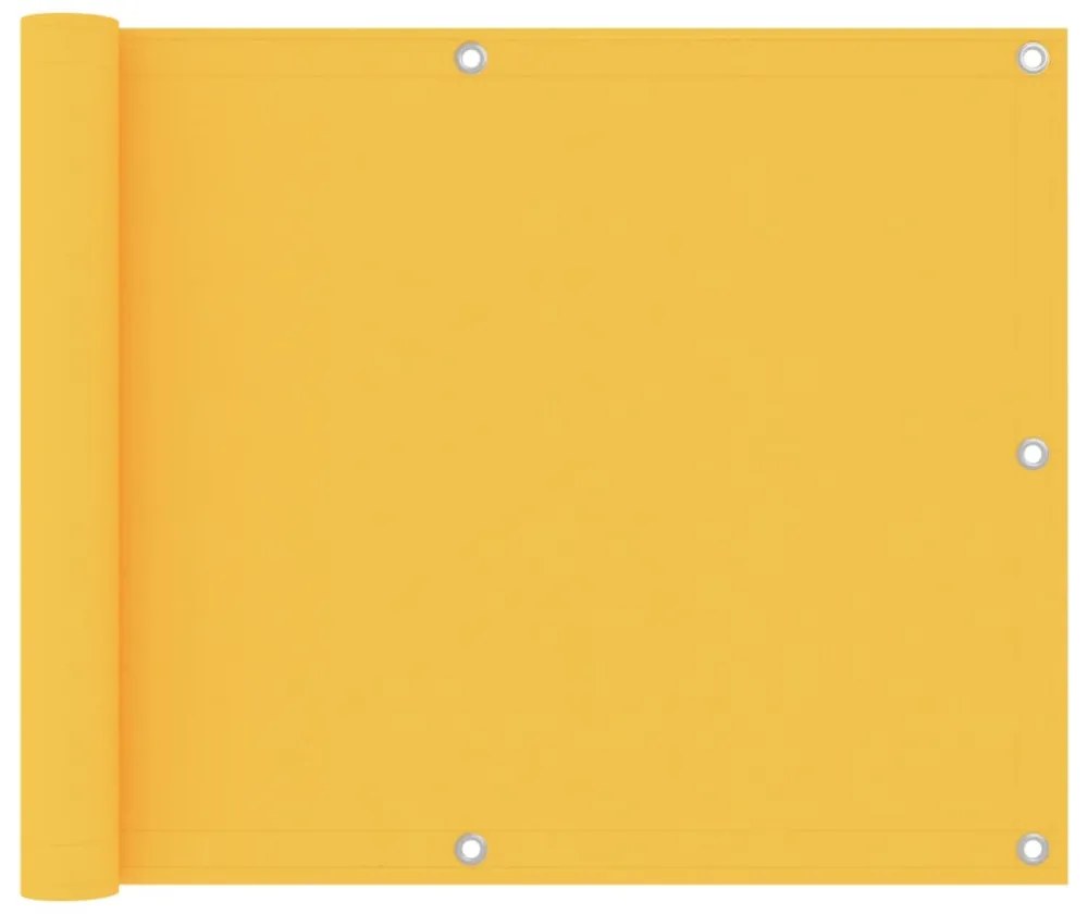sárga oxford-szövet erkélyparaván 75 x 500 cm