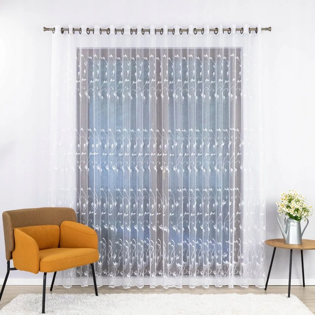 Függöny Finomság Átvezetőkkel, Függöny Finom Virágokkal 550X180