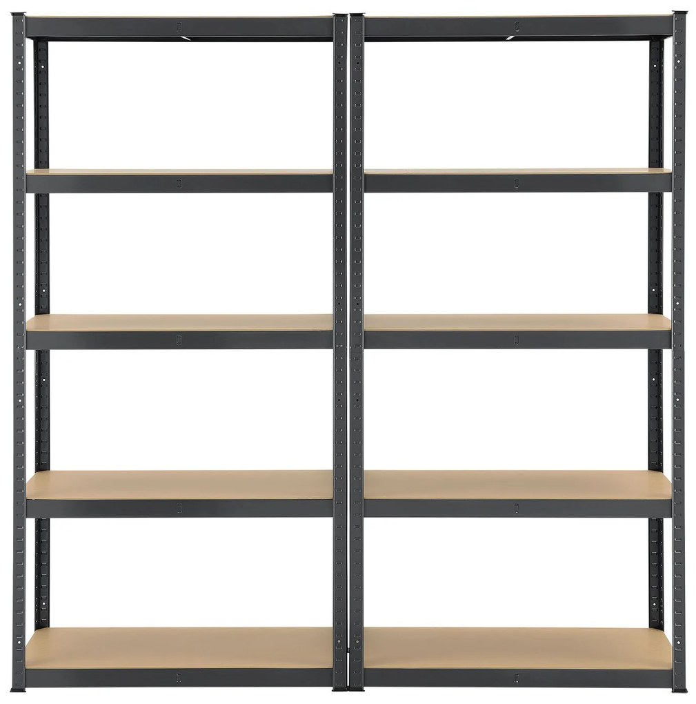 Juskys 2 darabos polcrendszer szett - 180x90x40 cm - szürke
