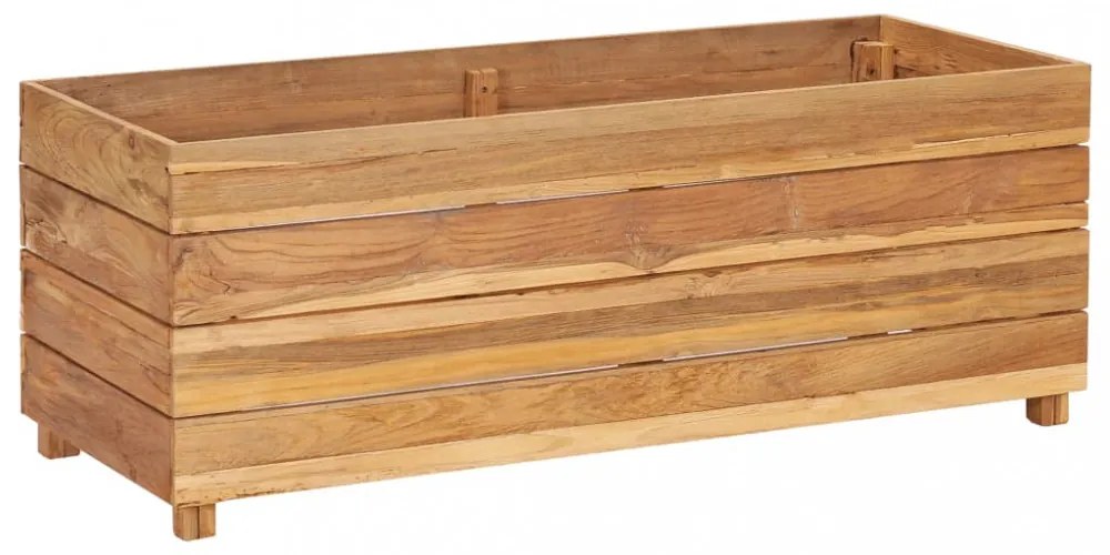 újrahasznosított tíkfa és acél magaságyás 100 x 40 x 38 cm