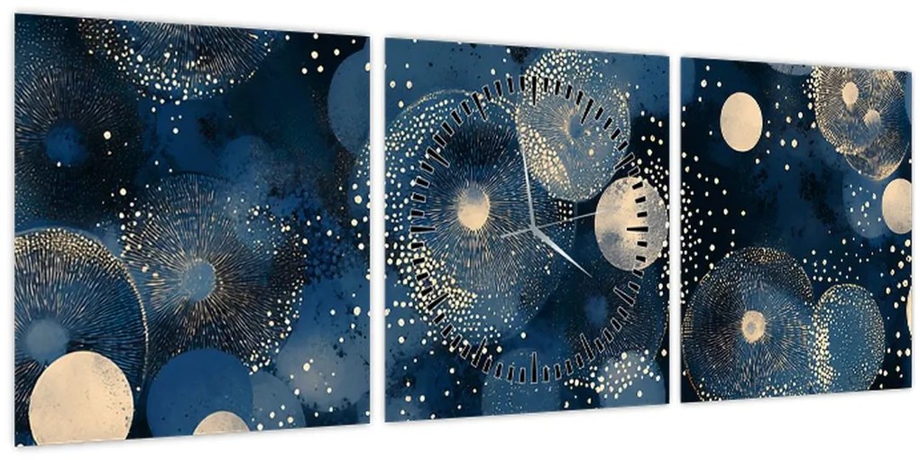 Kép - Kék-arany gyűrűk (órával) (90x30 cm)