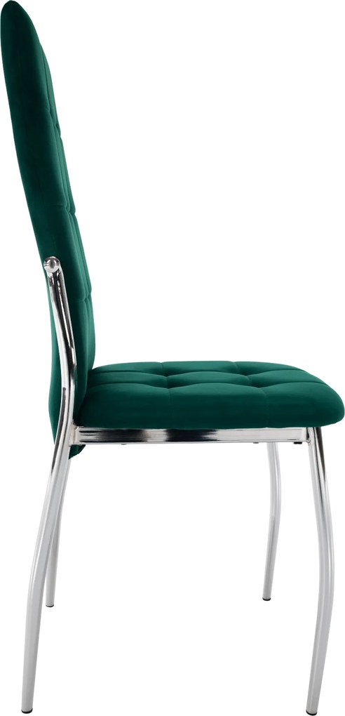 Szék, smaragd Velvet szövet/fém, ADORA NEW