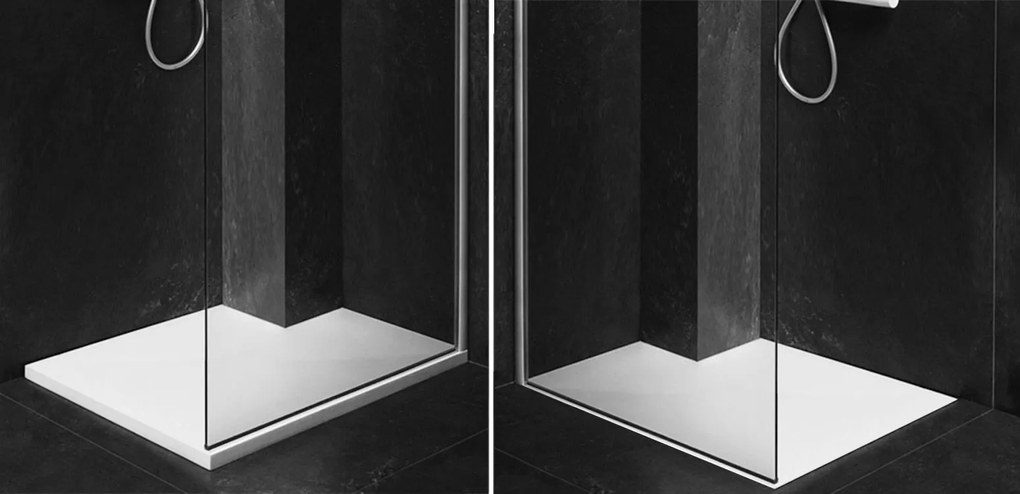 Zuhanytálca Bazalt long Black 80x100