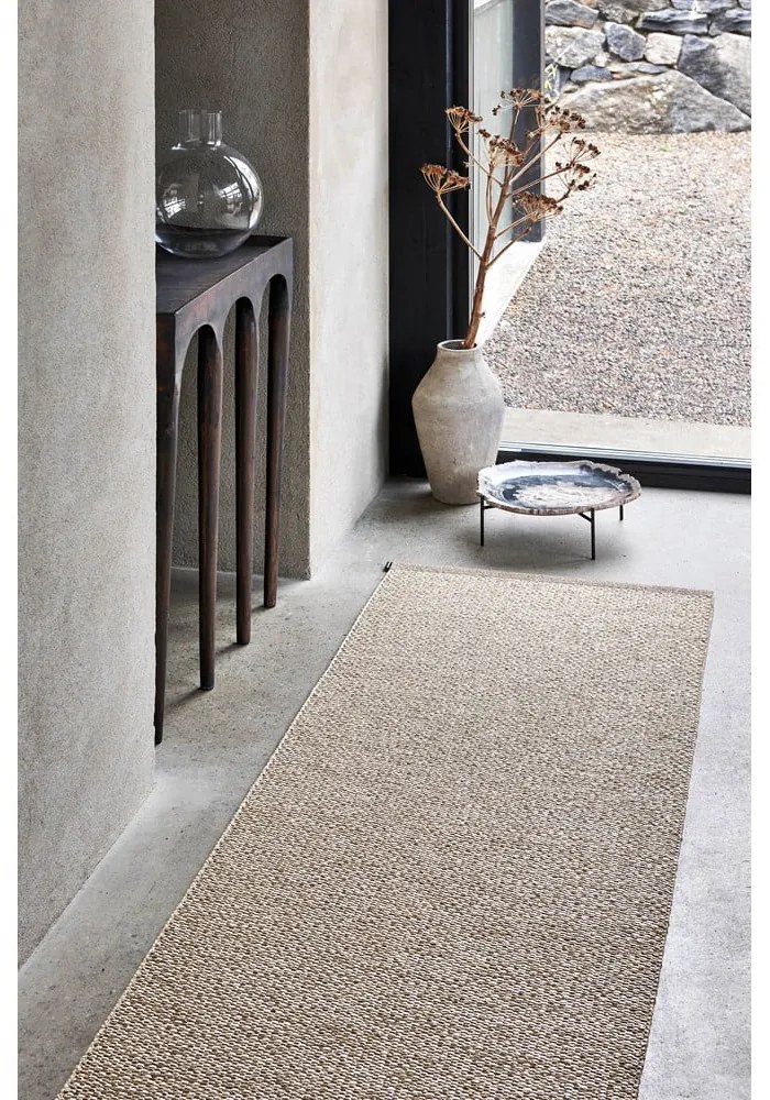 Krémszínű kültéri-beltéri szőnyeg 85x160 cm Effi Mud – Pappelina