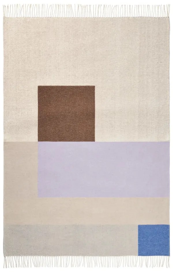 Levendula színű-bézs takaró 125x190 cm Brick – Mette Ditmer Denmark