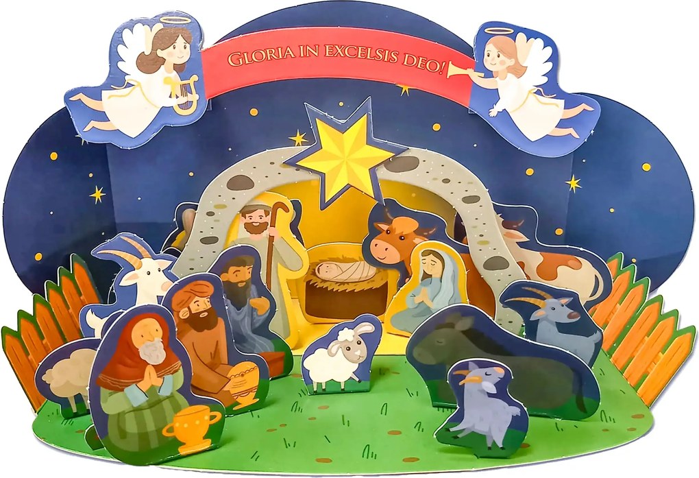 Karácsonyi betlehem gyerekeknek ajándék karton