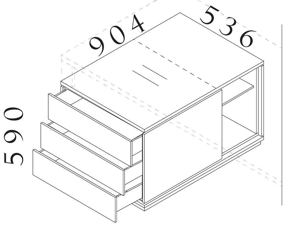 Alkotó tároló 90,4 x 53,6 cm, 2 modulos - jobb, fehér / antracit