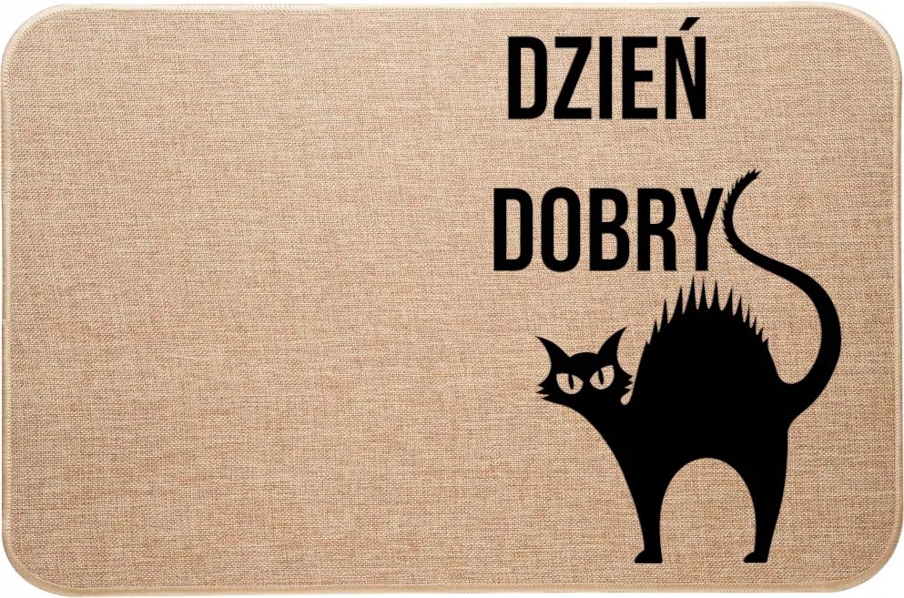 Lábtörlő Bemeneti Lenvászon Hangolt macska Jó Reggelt