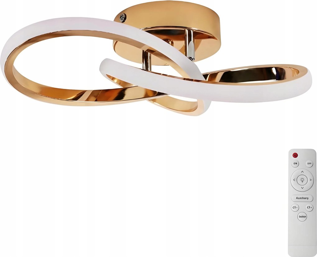 Mennyezeti Lámpa Függeszték Led Csillár Arany Nappaliba Távirányítóval 25CM