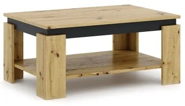 Dohányzóasztal LUNO artisan tölgy/fekete