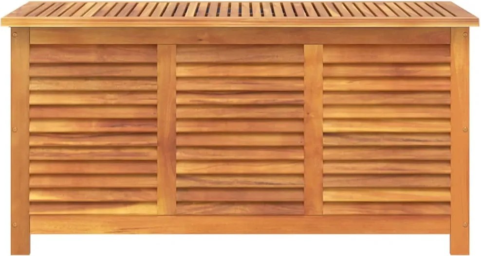 vidaXL tömör akácfa kerti tárolóláda zsaluval 113 x 50 x 56 cm