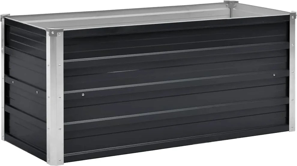 vidaXL antracitszürke horganyzott acél kerti magaságyás 100x40x45 cm