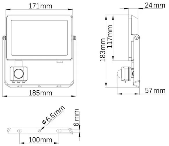 Philips - LED Kültéri reflektor érzékelővel PROJECTLINE LED/30W/230V IP65 3000K