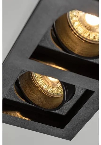 Lámpa Mennyezeti lámpatest RUBIO IP20, 187x102mm, dupla, négyzet, fekete