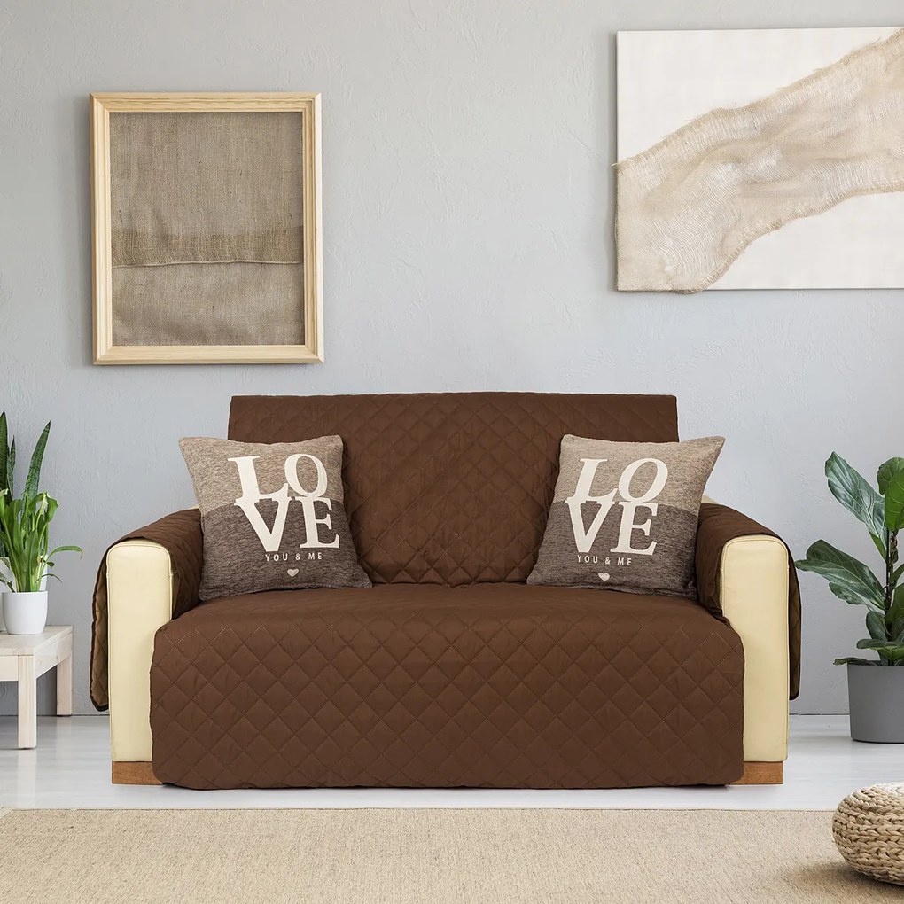 4Home Doubleface barna/bézs kanapéhuzat, 180 x 220 cm