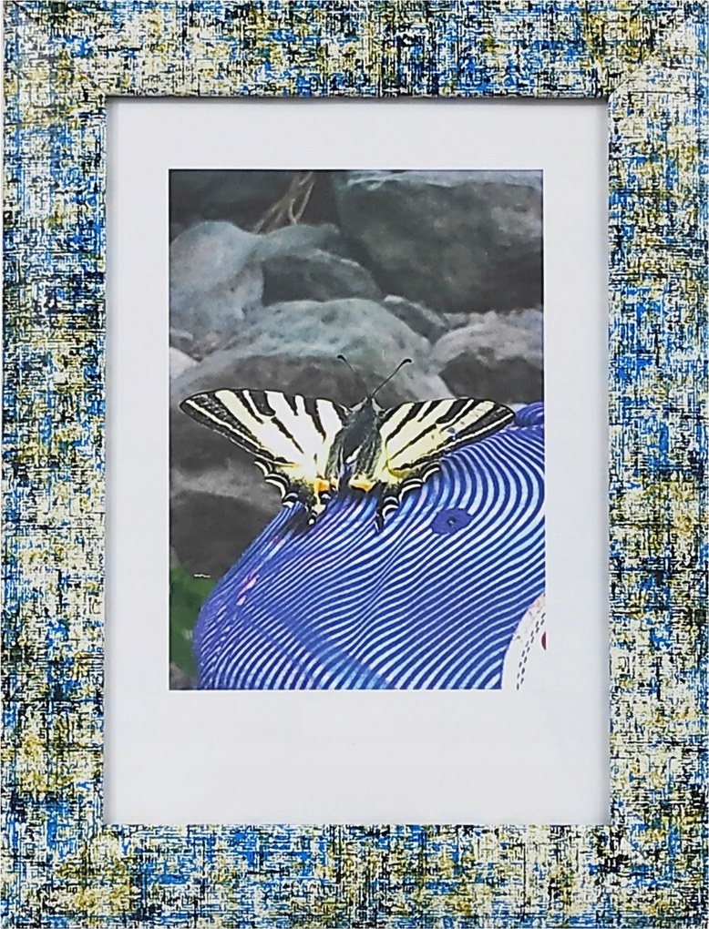 Pollo műanyag képkeret 15x21 cm. felakasztható, felállítható Kék