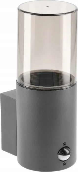 Kültéri kerti fali lámpa Medio-au Pir érzékelővel E27 IP54 grafit