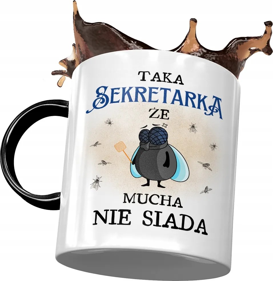 Bögre Fekete Titkárnő Hogy A Legyek Nem Ülnek Nyomtatott Fotóval