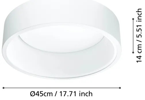 Eglo 39286 - LED Dimmelhető mennyezeti lámpa MARGHERA 1 LED/25,5W/230V