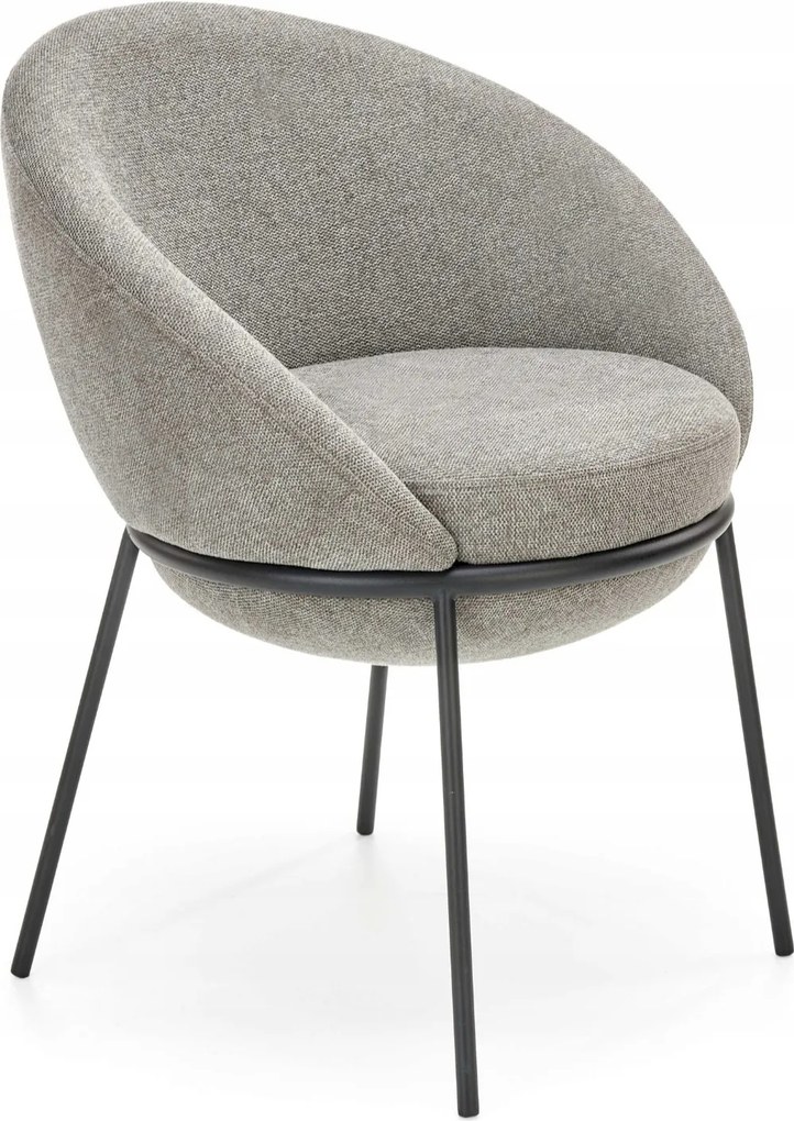 Kárpitozott szék konyha nappali fésülködőasztalhoz karfával szürke K482