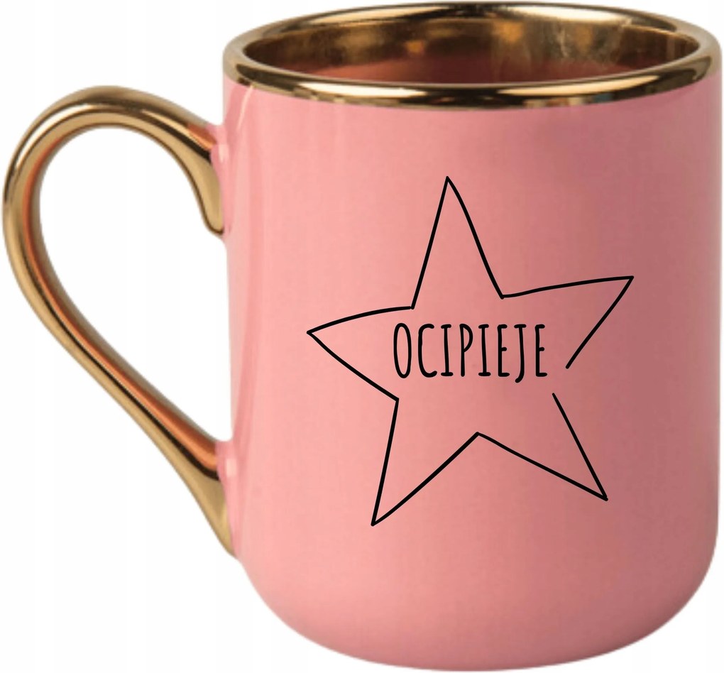 Bögre Elegáns Rózsaszín Arany Rant Vicces Ajándék Melegítő