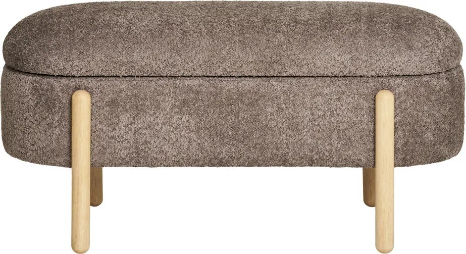 Ülőpad tárolóval, barna/natúr, elegáns dizájn