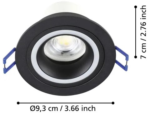Eglo 900764 - LED RGBW Dimmelhető fügesztett mennyezeti lámpa CAROSSO-Z 4,7W/230V fekete
