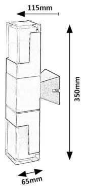 Rabalux 77127 - DARVAS LED kültéri fali lámpa 12W 230V IP54