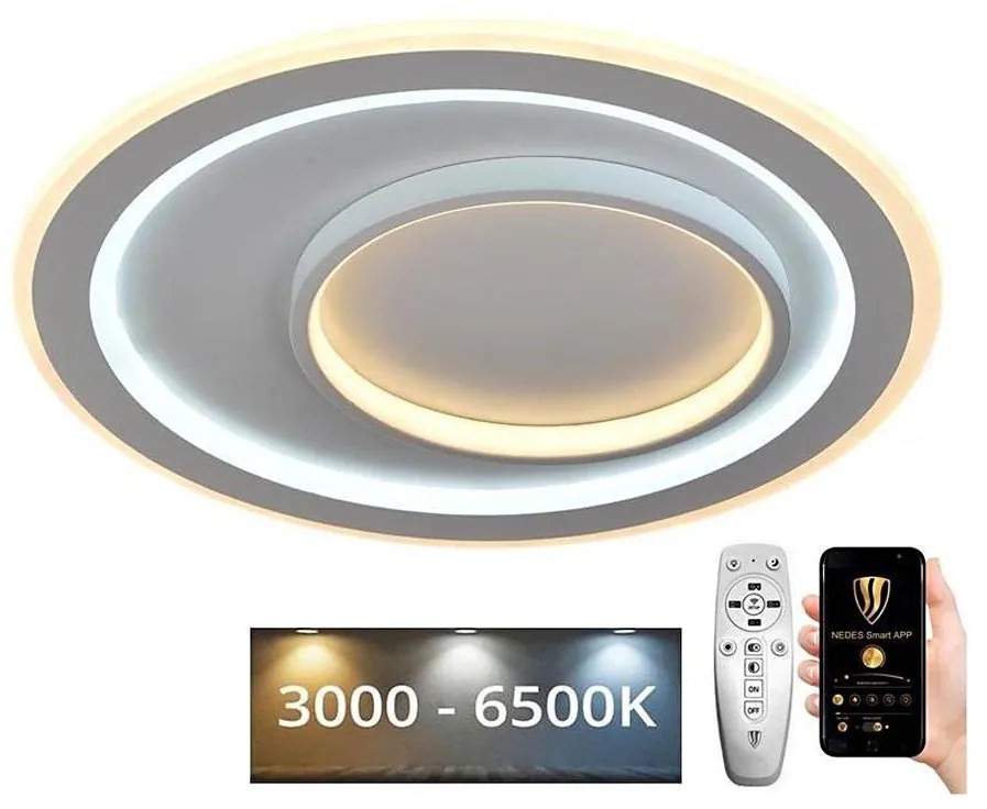 NEDES LED állítható mennyezeti lámpa LED/85W/230V 3000-6500K + távirányító J1309/W