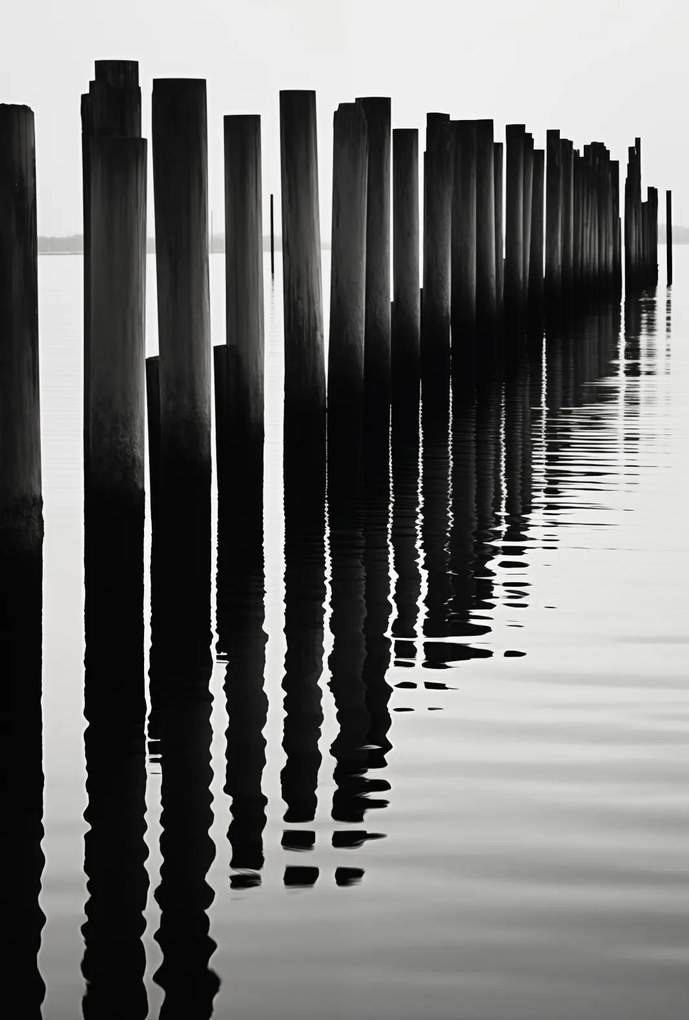 Poszter 67,5x100cm Víz és fa ritmus