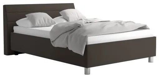 Kárpitozott ágy tárolóhellyel és matraccal DALMA 140x200 cm szürke/barna