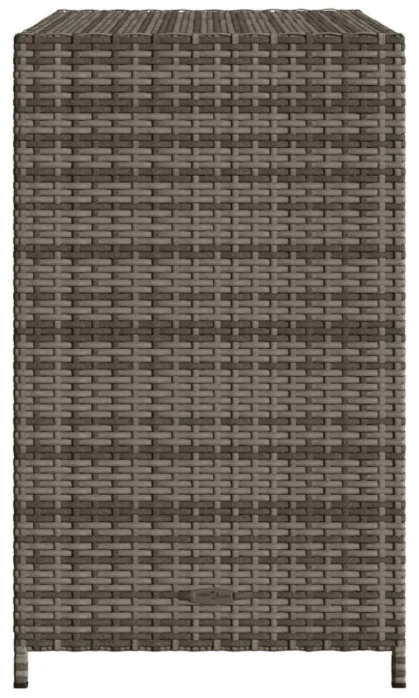 szürke polyrattan kerti tárolószekrény 83x45x76 cm