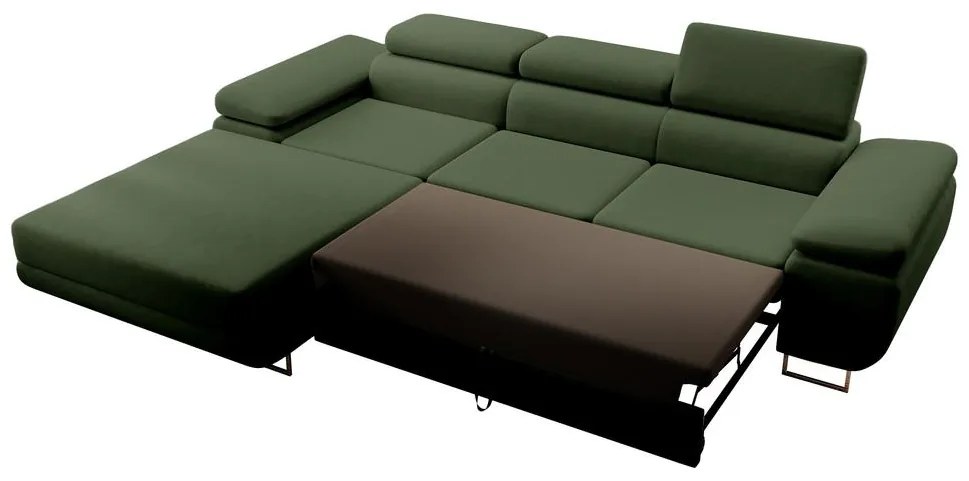 Sarokkanapé Grande (B) (zöld + króm). 1100546