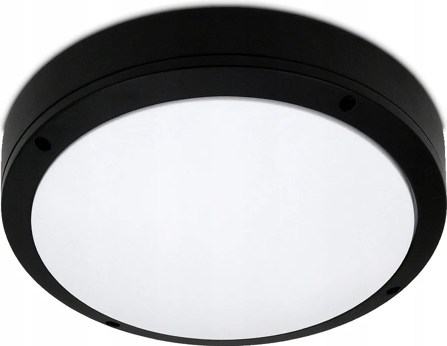 Plafon Led mennyezeti lámpa 2XE27 fekete falra szerelhető lámpatest kerek panel IP54