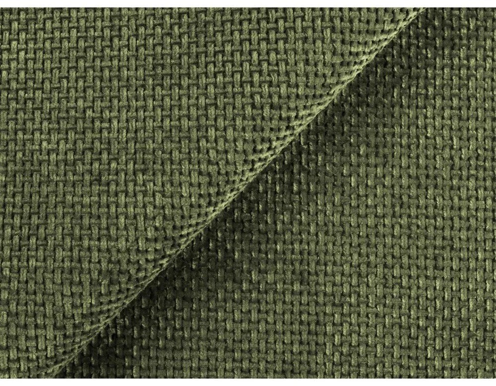 Zöld zsenília kinyitható-tárolóhelyes sarokkanapé (jobb oldali-heverő résszel) Mele – Makamii