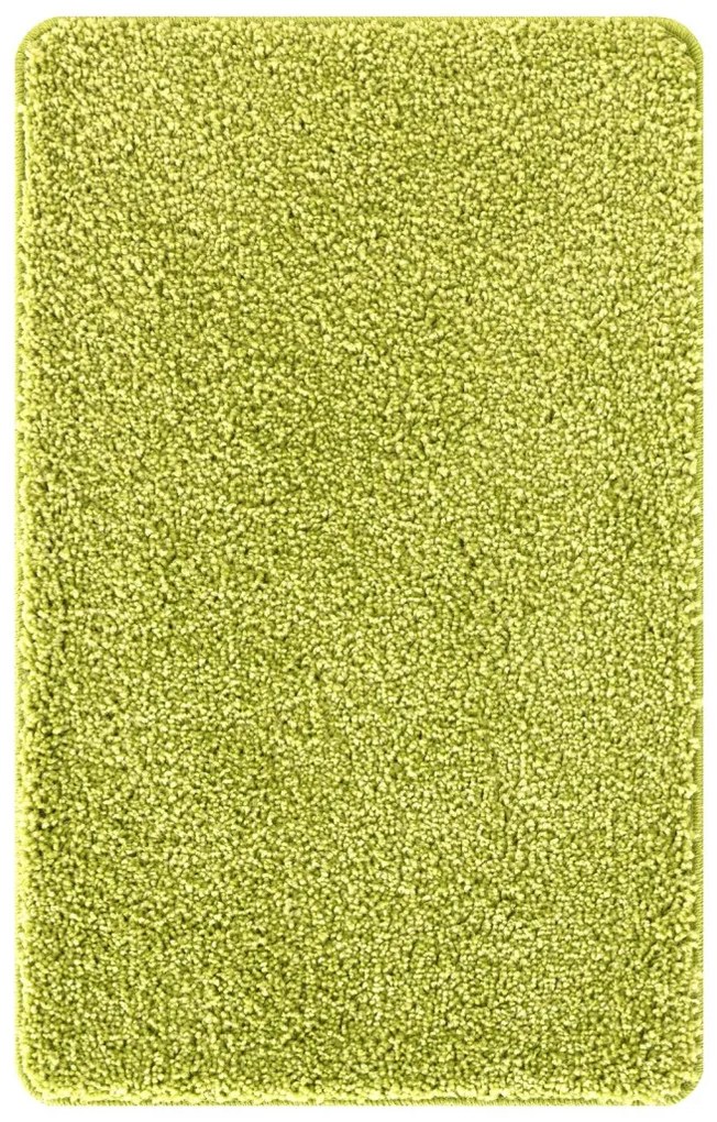 Fürdőszobai Szőnyeg Négyszögletes Zöld 50x80 cm Poliészter Csúszásgátló