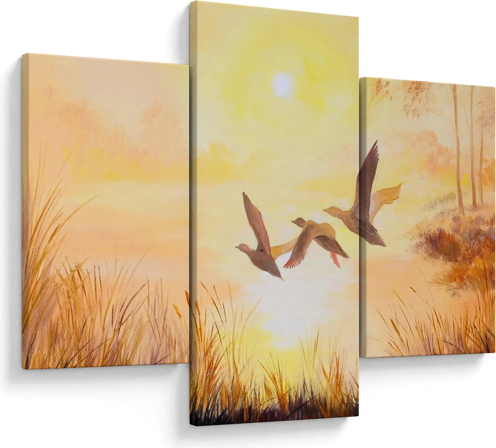 Kép - Daruk naplementekor (90x60 cm)