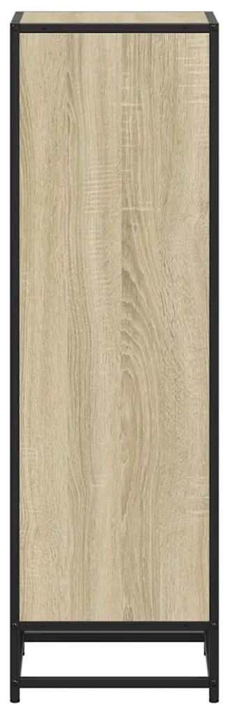 sonoma tölgyszínű szerelt fa könyvszekrény 33,5x33x107,5 cm