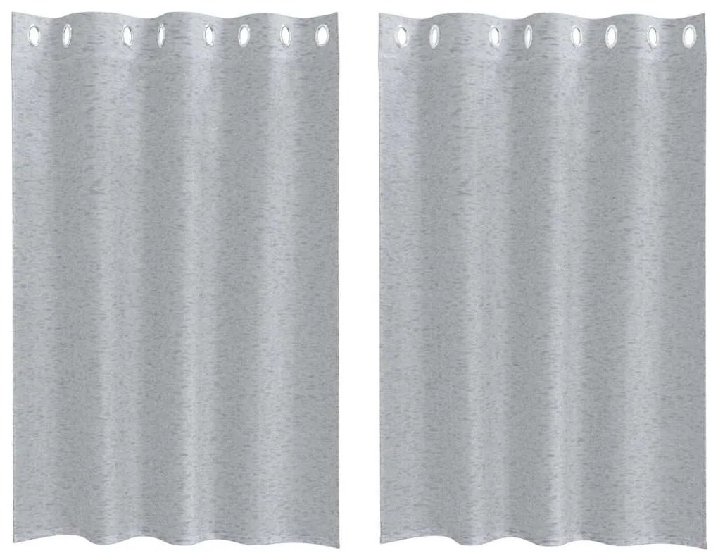 Függönyök függönyökkel 2 pcs Sötétszürke Poliészter