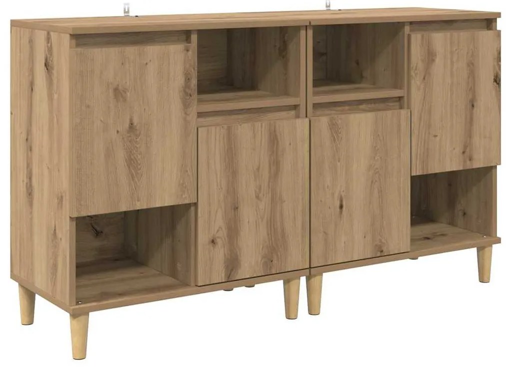 Oldalszekrények 2 pcs Artisan tölgy 60 x 35 x 70 cm Faanyag