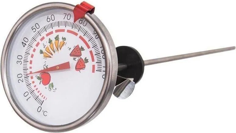 Acél Hőmérő 28 Cm-es Szondával A Hőmérséklet Méréséhez