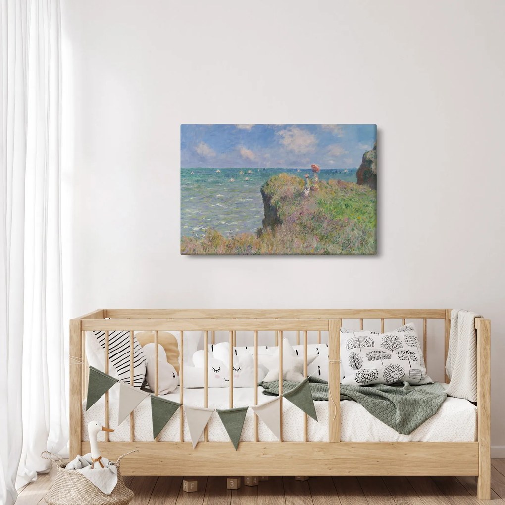 Kép - Claude Monet, Cliff Walk at Pourville, reprodukciók (90x60 cm)
