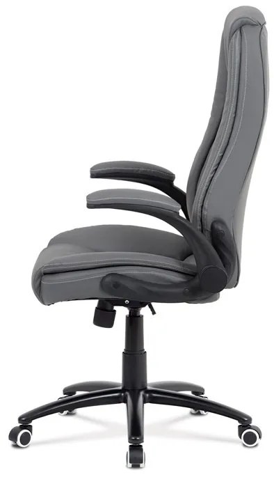 Szürke Ekobőr Irodai Főnöki Szék, Hinta Mechanikával. KA-G301 GREY