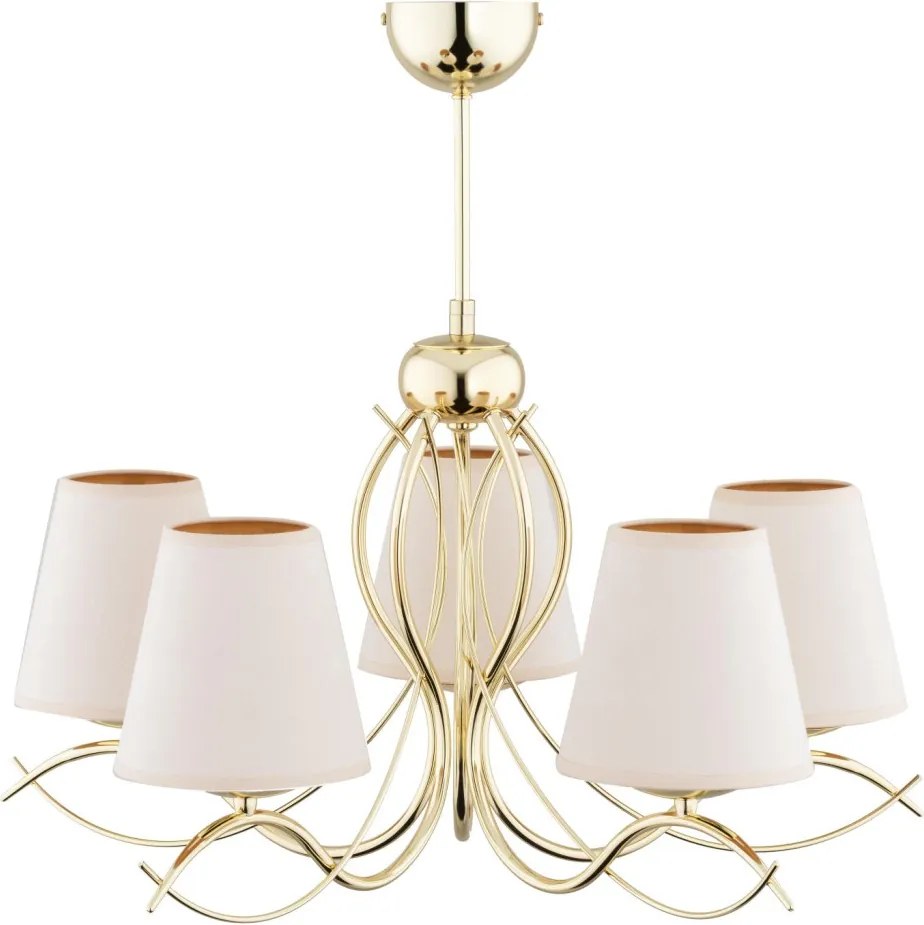 ALFA 28655 HELIUM Modern Csillár Tejszínes, Arany E14 IP20
