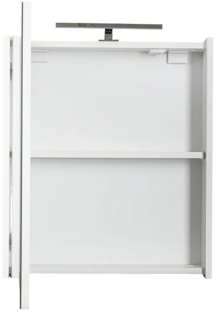 Piramida AKVA 60 H Tükrös fürdőszobai szekrény -1 ajtós kivitel - LED világítással - 60 x 69 x 13 cm